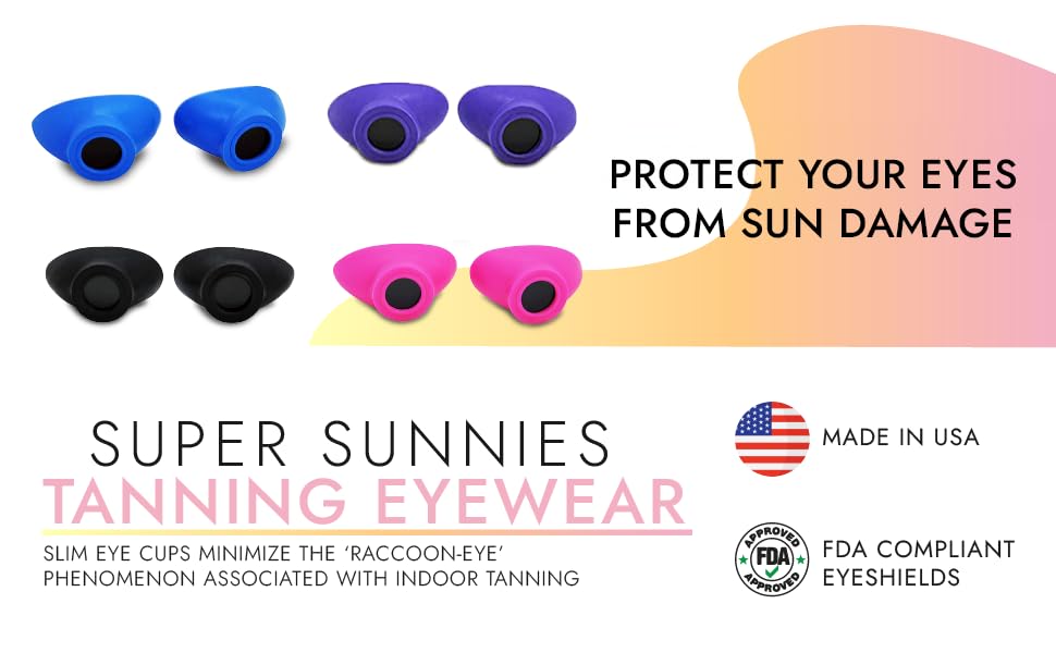 Super Sunnies UV Eye Protection FDA Compliant, Tanning Bed Goggles, Red Light Therapy Glasses - Random Classic