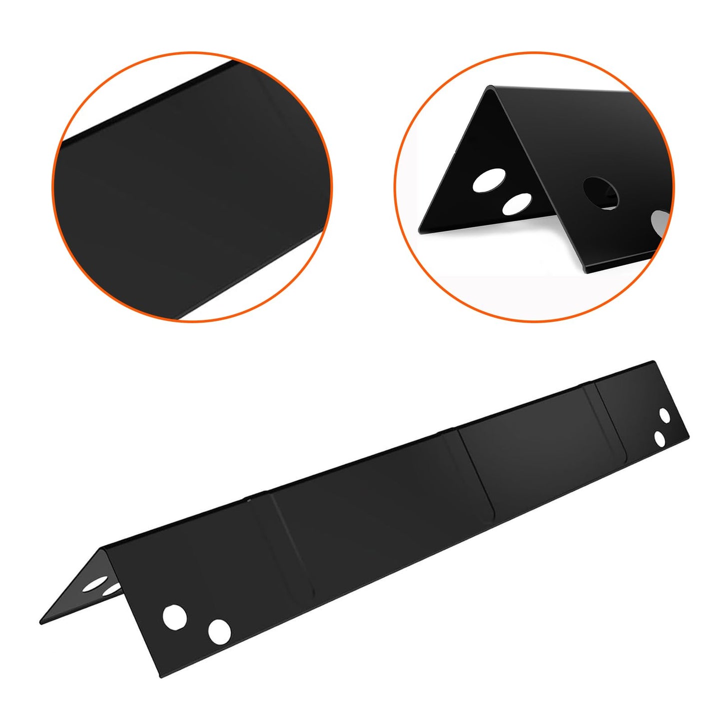 BBQ Future Heat Plates Replacement Parts for Backyard Grill GBC1748WRSE-C GBC1646WS BY16-101-003-05, Porcelain Steel Heat Shields for Revoace Grill Parts GBC1748WS, 4 Pack