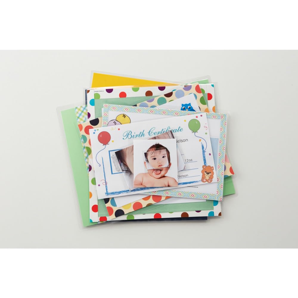 Scotch Self-Sealing Laminating Pouches, Bag Tags with Loops, Glossy, 5 Pouches, 6 Pack (LS853-5G)