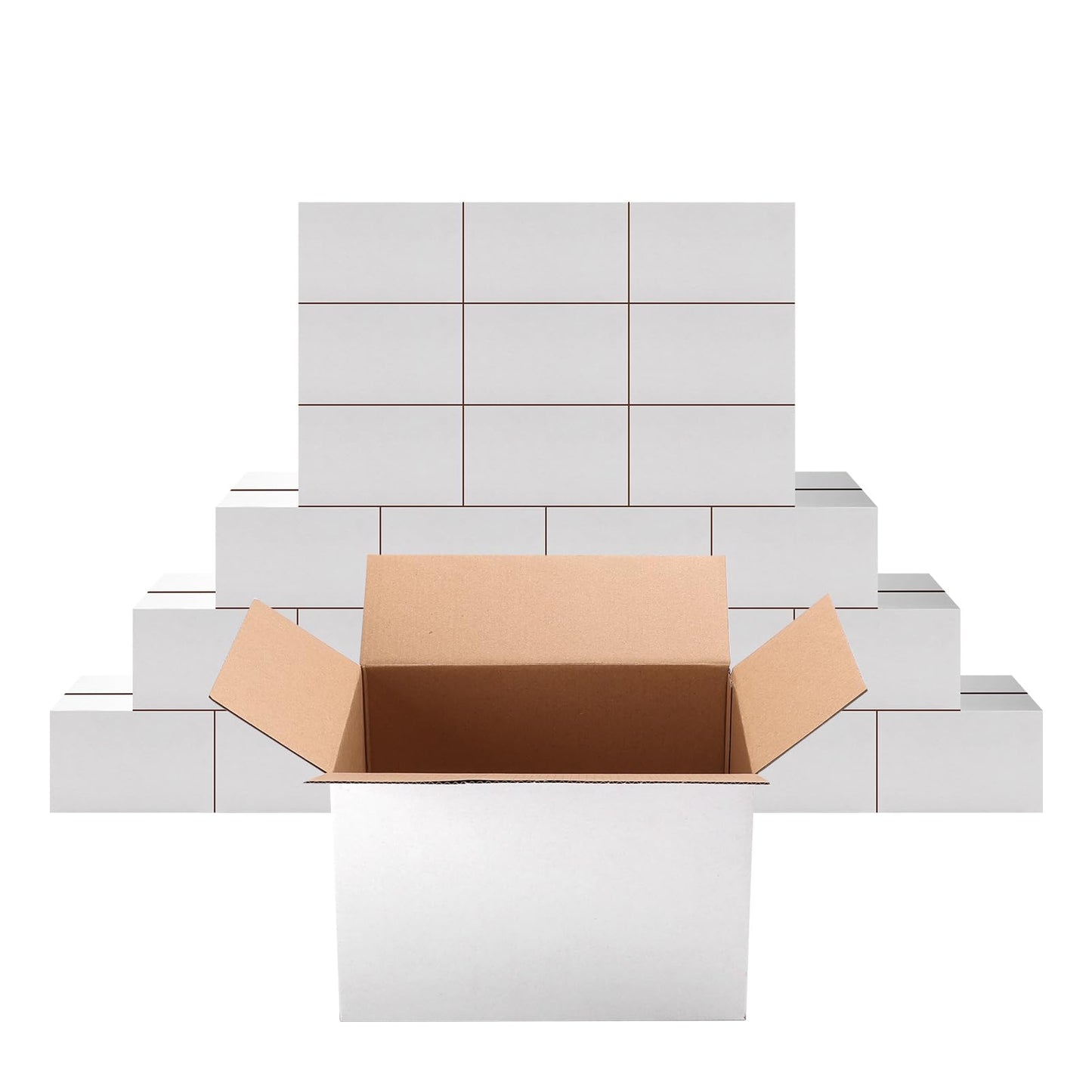 PETAFLOP 9x6x6 Shipping Boxes Set of 25, Small White Cardboard Mailer Box for Packing, Mailing, Business,DIY