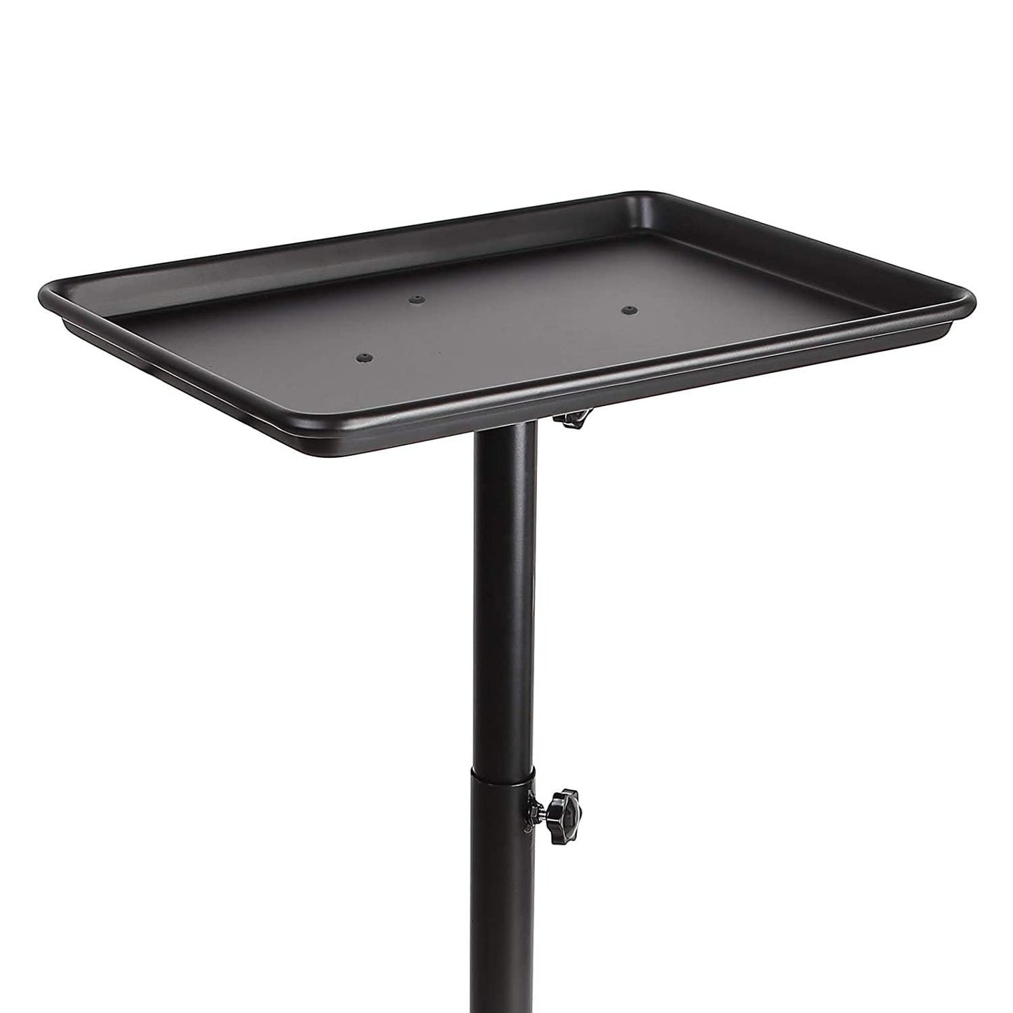 FLOLXNB Salon Tray Cart Premium Aluminum Tattoo Tray Rolling Trolley Adjustable Height Storage Utility Cart for Clinic Spa Rolling Tray (Black)