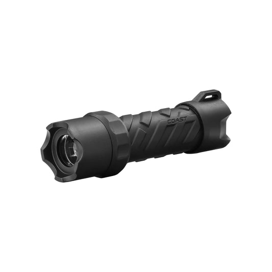 COAST POLYSTEEL 200 with Twist Focus, Pure Beam, 390 Lumen LED Flashlight, Crushproof, Black