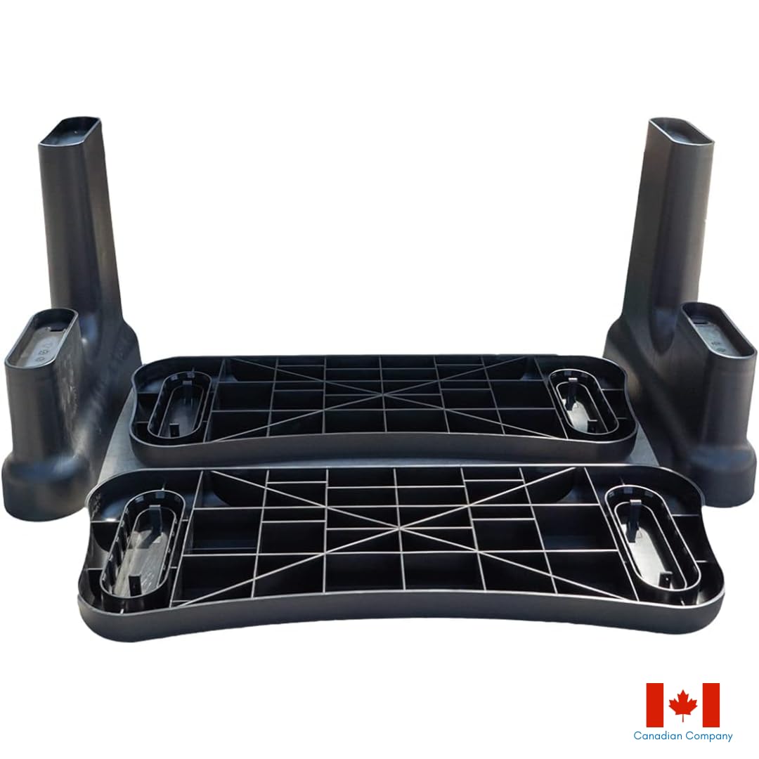 ABC Spa Plastic Black Spa Steps with 10" x 28" Soft Foam Tread – 16 Inches Height Spa Steps - Soft Touch, Anti Slip Surface Hot Tub Spa Steps - Durable, Round Corner, 2 Steps Swim Spa Step - 6.8 Kg