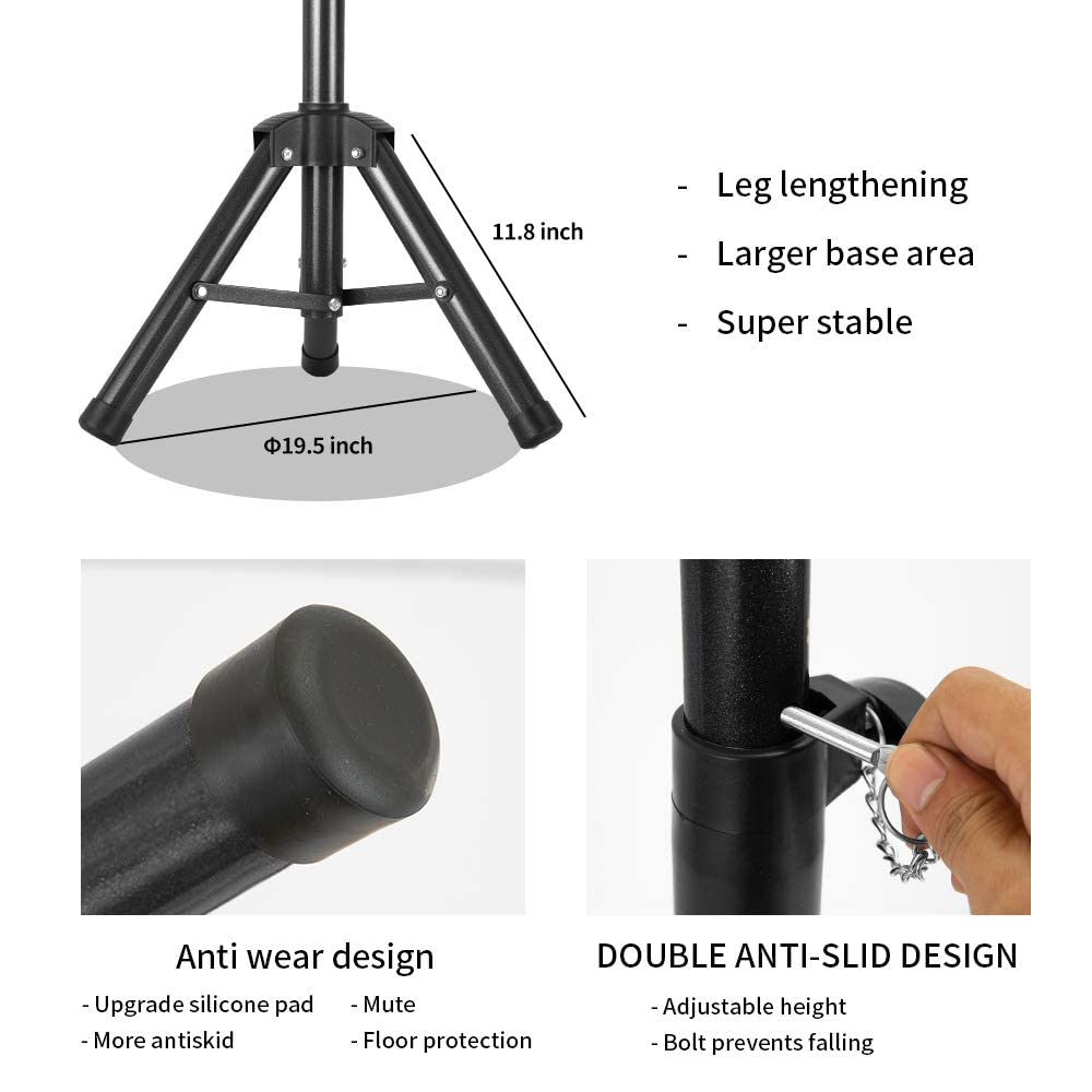 Alileader 55 Inch Heavy Duty Wig Stand Tripod With Tray Wig Head Stand for Styling Manequin Head Stand Wig Tripod StandPivot Point Mannequin Tripod (Mannequin Head Not Included)