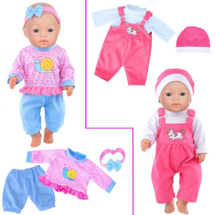 10 Sets Doll Clothes for Baby Dolls – Vibrant Outfit Perfect for 15-16-17 Inch Baby Dolls with Accessories