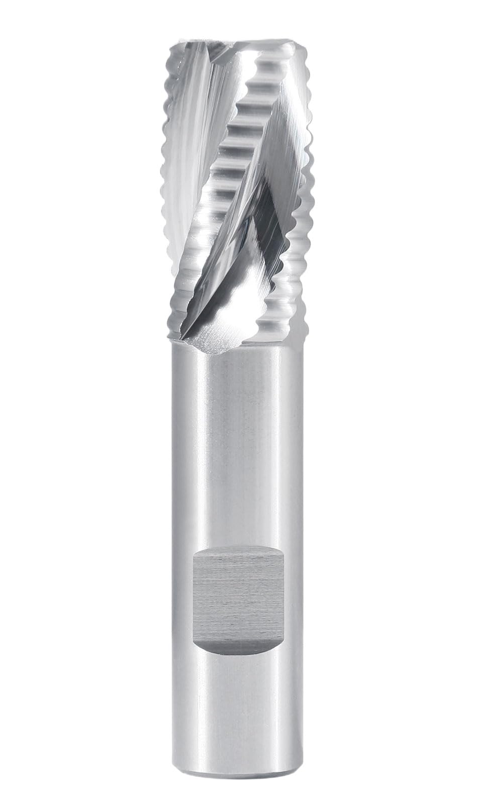 Accusize Industrial Tools 7/8 Inch 4 Flute, 7/8 x 3/4 x 1-5/8 x 4-1/8 Inch M42-8% Cobalt Roughing End Mill, Center Cutting, 1002-0078