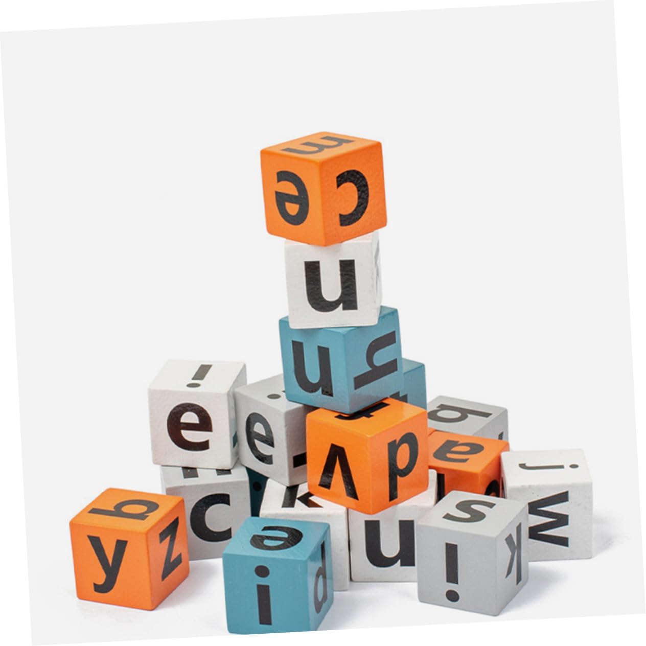 BESTonZON Alphabet Blocks Spelling Game with Word Cards and Bells Early Learning Educational for S English
