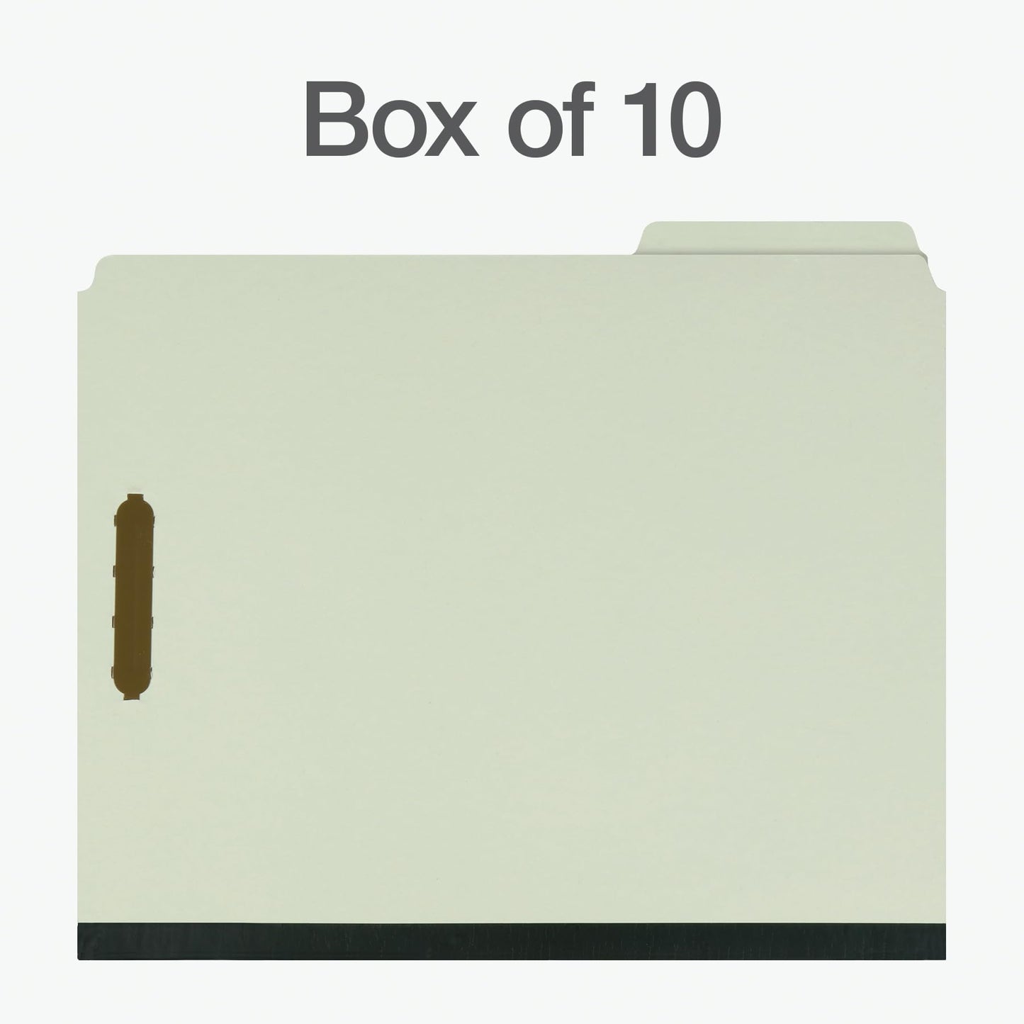 Pendaflex File Folders, Pressboard Classification, 6 Fasteners, Letter Size, Light Green, 3" Expansion, Durable 25 pt. Pressboard, 10/Box, Ideal for Organizing Multiple Projects