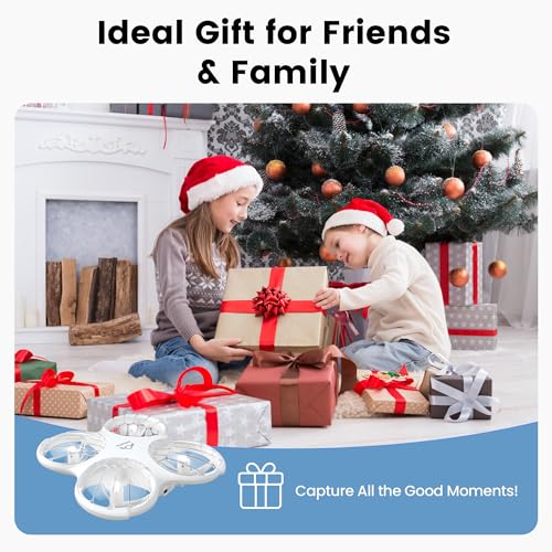 Ameta Morpho Drone for Kids with Camera 1080P HD, FPV RC Quadcopter for Beginners with 32 RGB Light/ 2 Batteries, Cool Toys Gifts for Boys Girls, Prevent Loss Buzzer, 18 min Flight Time
