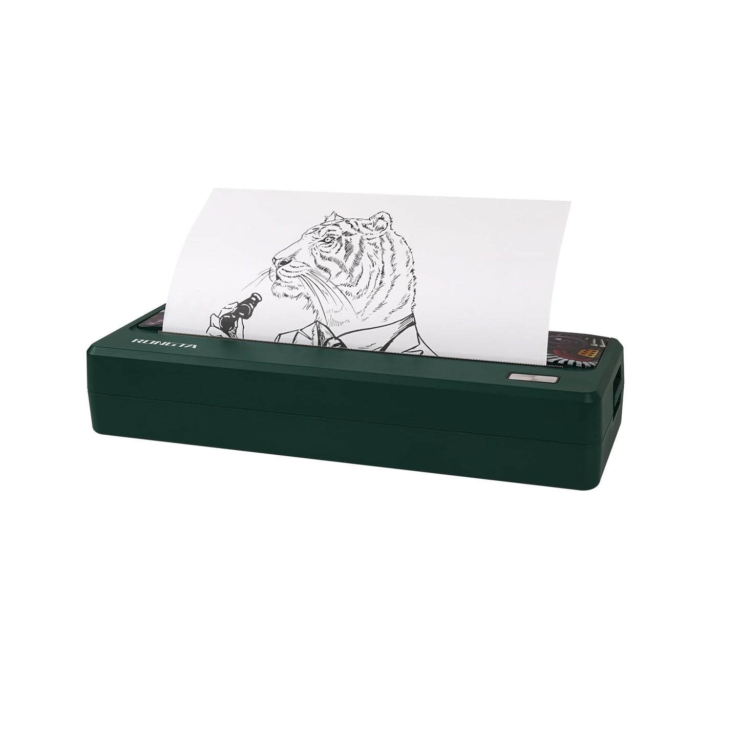 Rongta Inkless Portable Printer for Travel, 300Dpi Wireless Bluetooth Thermal Printer, Compatible with Android/iOS & Laptop,Support 8.5" X 11" US Letter&A4 Thermal Paper Roll (Dark Green)