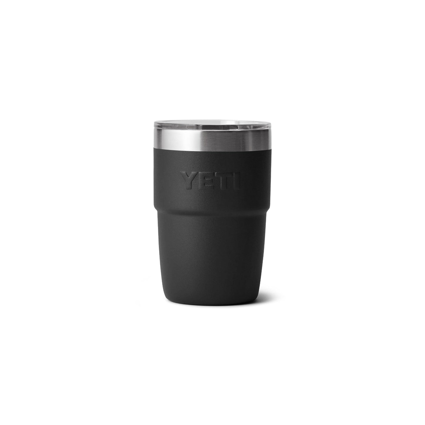YETI Rambler 8 oz Insulated Coffee Mug with Lid - Stackable Double-Wall Vacuum Insulated Coffee Cup - DuraSip Ceramic Lining - Barista-Friendly Design - Stainless Steel - Dishwasher Safe, Black