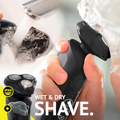 7-in-1 Electric Razor for Men in a case - Shaver with Floating 8 Contouring Technology and IQ Cleaning Sensor
