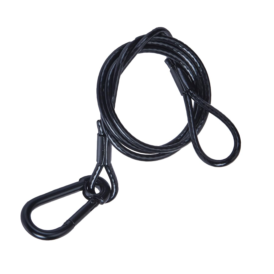 Sarknoah. 0.16 Inch(4mm),Black Stage Lighting Safety Cable With Carabiner Lock,133 lb Load,Longth 31.5'' Safety Cables For stage lights,Pack of 10.