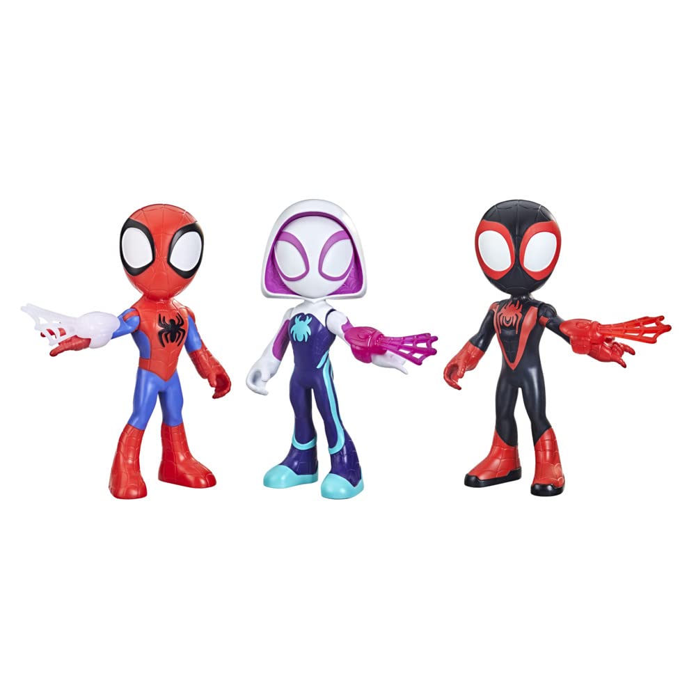 Marvel Spidey and His Amazing Friends Supersized Hero Figures Multipack, 3 Large Action Figures, Preschool Super Hero Toy, Ages 3 and Up (Amazon Exclusive)