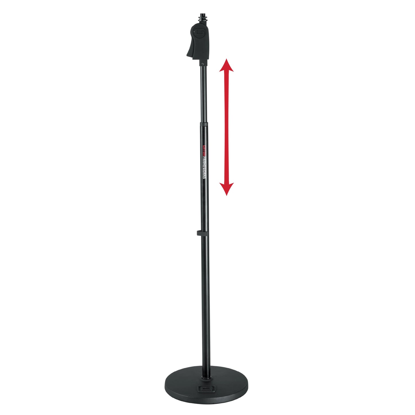 Gator Frameworks GFW-MIC-1001 Deluxe 10" Round Base Microphone Stand with One-Handed Height Adjustment