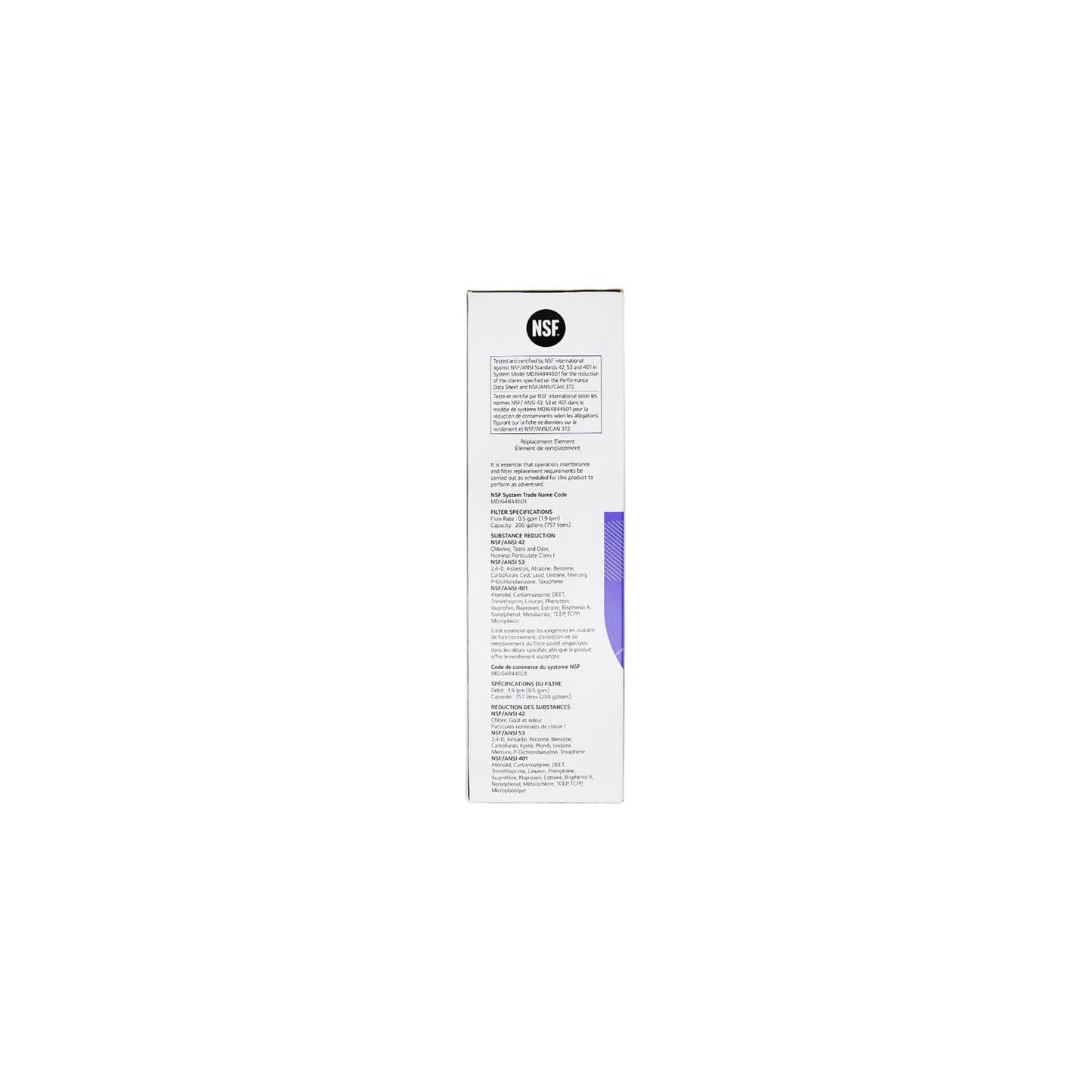 LG LT1000P ADQ74793501/AGF80300704/AGF80300705 6 Month / 200 Gallon Capacity Refrigerator Water Filter Replacement (NSF42, NSF53, and NSF401)