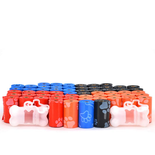 Best Pet Supplies Dog Poop Bags (900 Bags) for Waste Refuse Cleanup, Doggy Roll Replacements for Outdoor Puppy Walking and Travel, Leak Proof and Tear Resistant, Thick Plastic - Assorted Colors