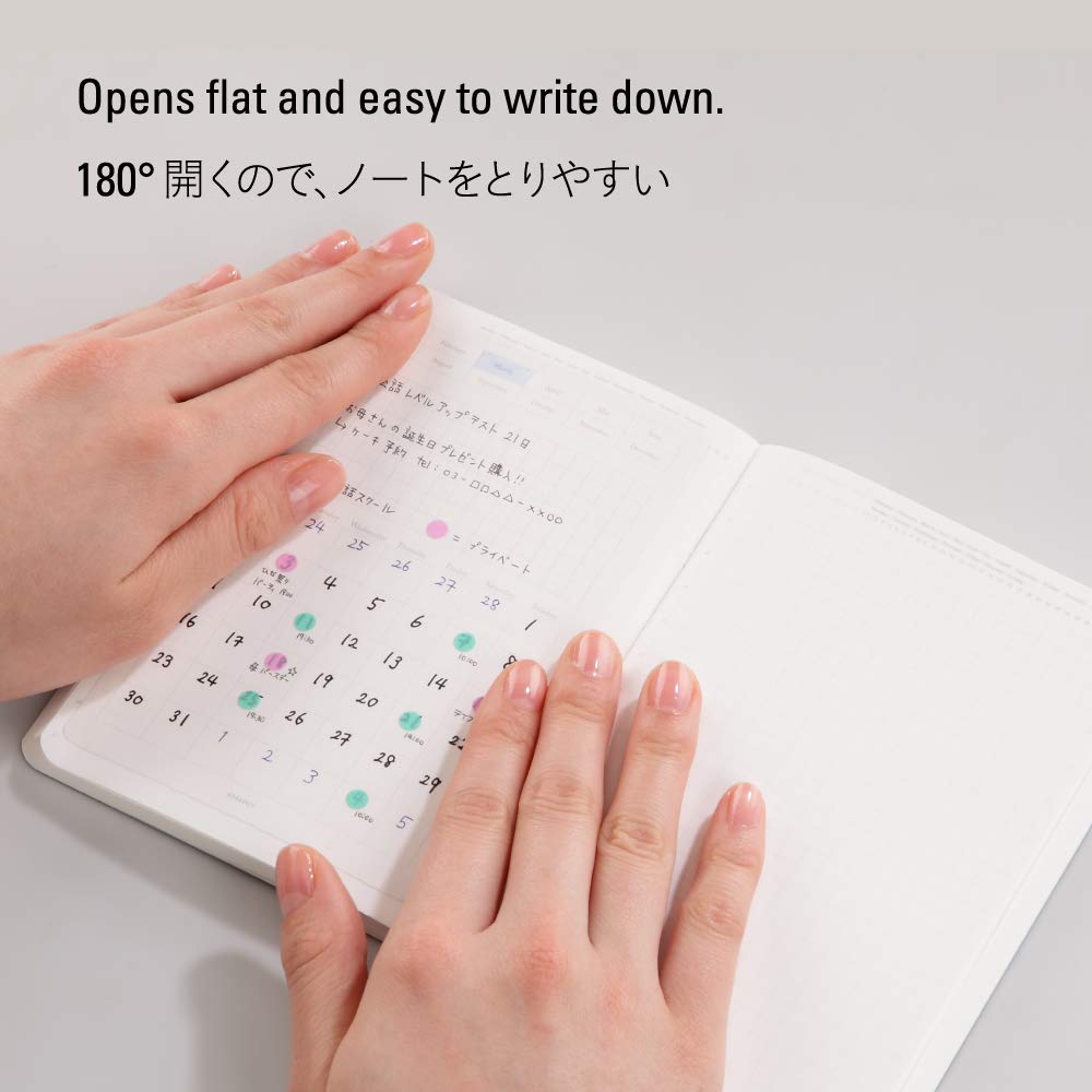 Nitoms S4102 STALOGY Notebook, B5, Squared, 365 Days Notebook, Black