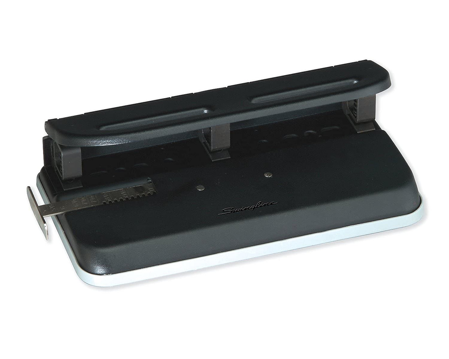 Swingline 74150 24-Sheet Easy Touch Heavy-Duty Punch, 3 Holes Adjustable into 7 Positions, 9/32 Dia (Black)
