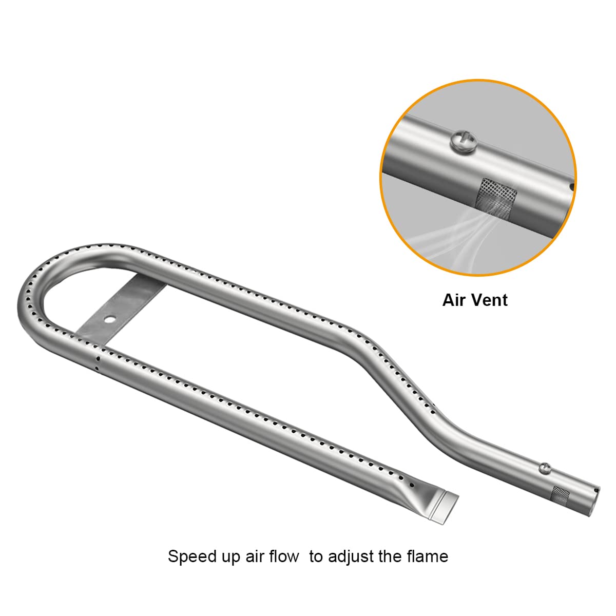 Grill Burner and Heat Plate for Centro G41501, G41503, G50201, G50202, G50203, G50204, G50205, G50206, G50207 Cuisinart G51213, G51214, G51215, G51216,or CGG-200, CGG-220, CGG-240 Gas Grills