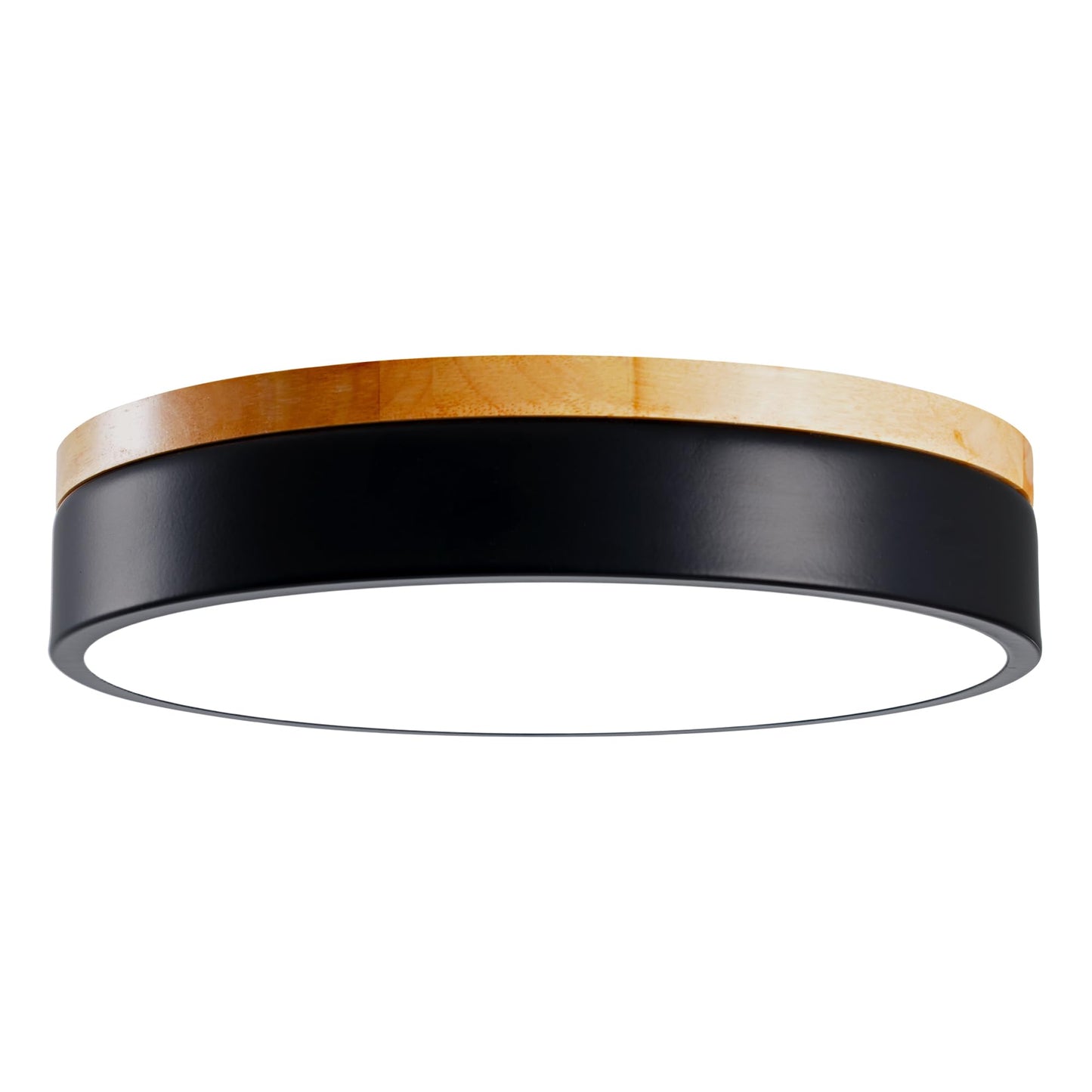 Geperll 12Inch Dimmable Wood LED Ceiling Light, 3000-6000K Tunable,Flush Mount Close to Ceiling Lighting 24W, Modern Fixture for Kitchen, Bedroom, Hallway