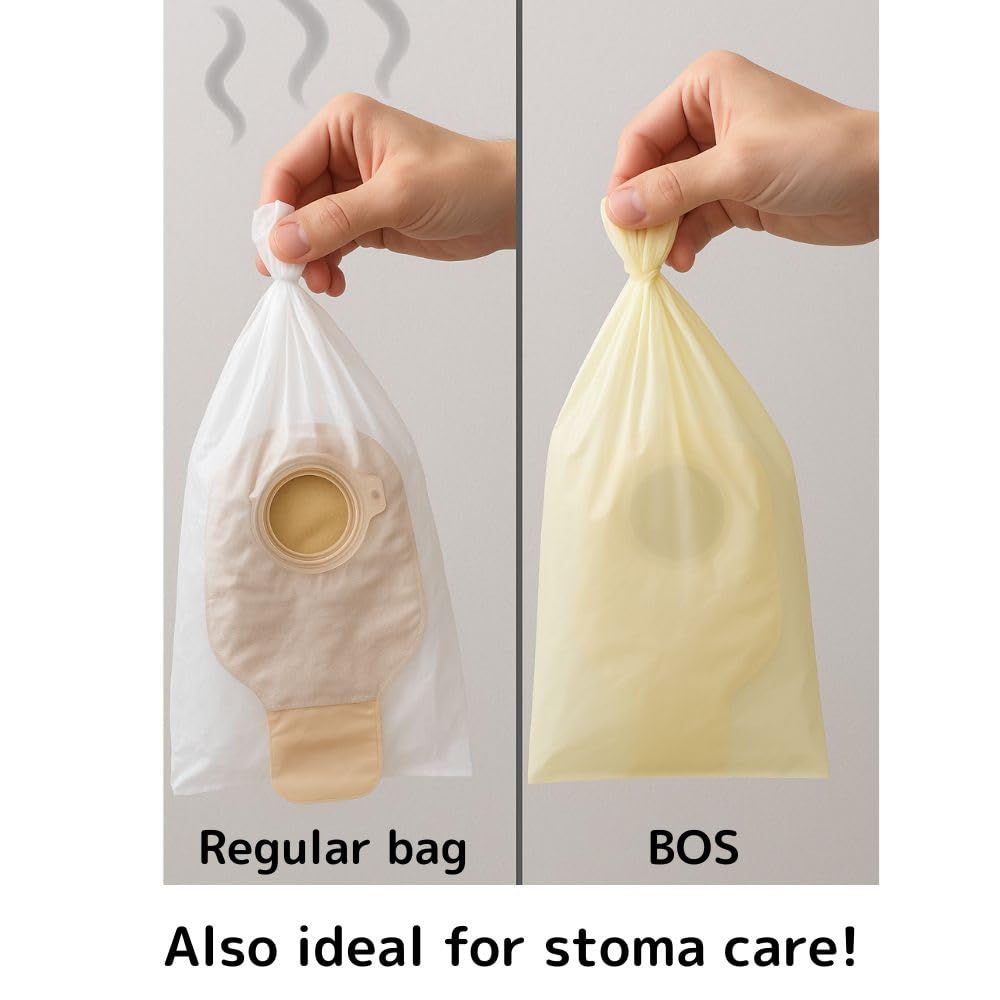 BOS Amazing Odor Sealing Cat Waste Disposal Bags - Durable, Unscented[Size: L, Color: light blue] (60 Count, Pack of 2) (120 Bags) ★NOT a litter box liner