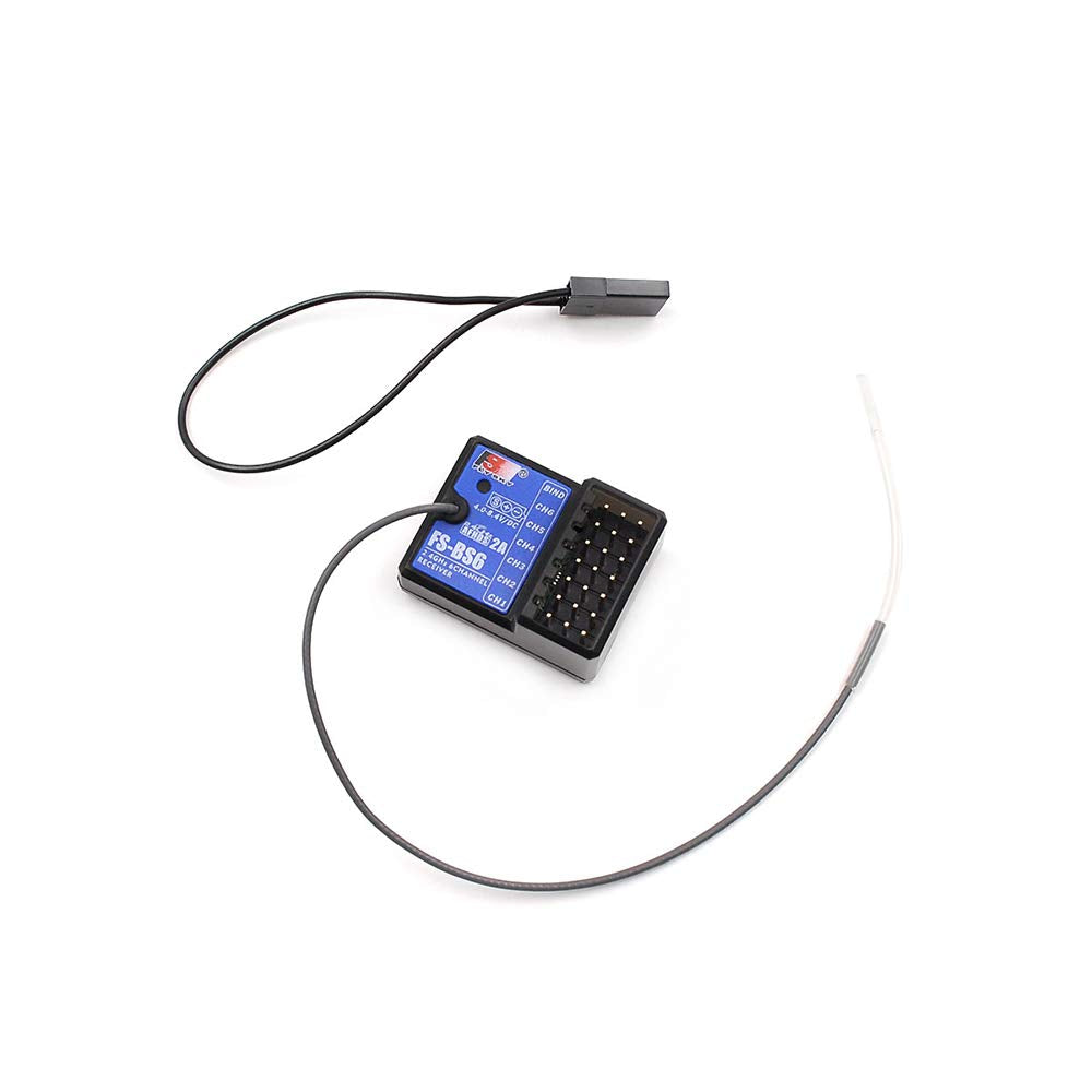 Goolsky Flysky FS-BS6 Receiver 2.4Ghz 6CH AFHDS2 for Flysky FS-GT5 FS-IT4S Transmitter for Traxxas HPS HPI RC Car Boat
