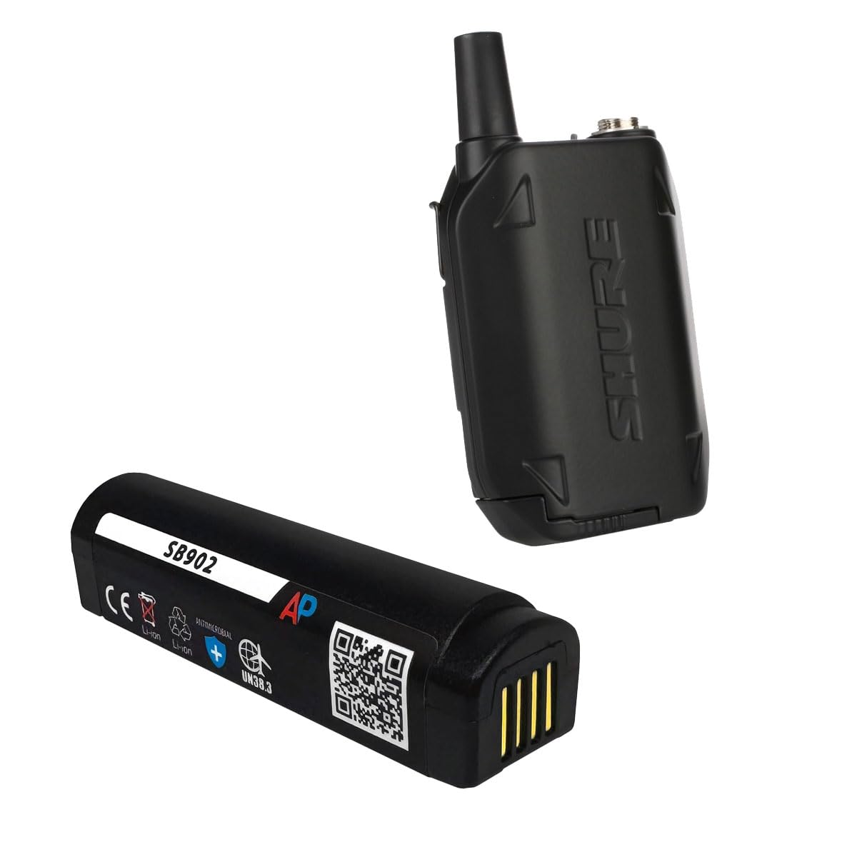 Replacement Battery for The Shure GLXD1, GLXD2, GLX-D, and MXW2 Digital Wireless Bodypack Transmitters. 2500 mAh