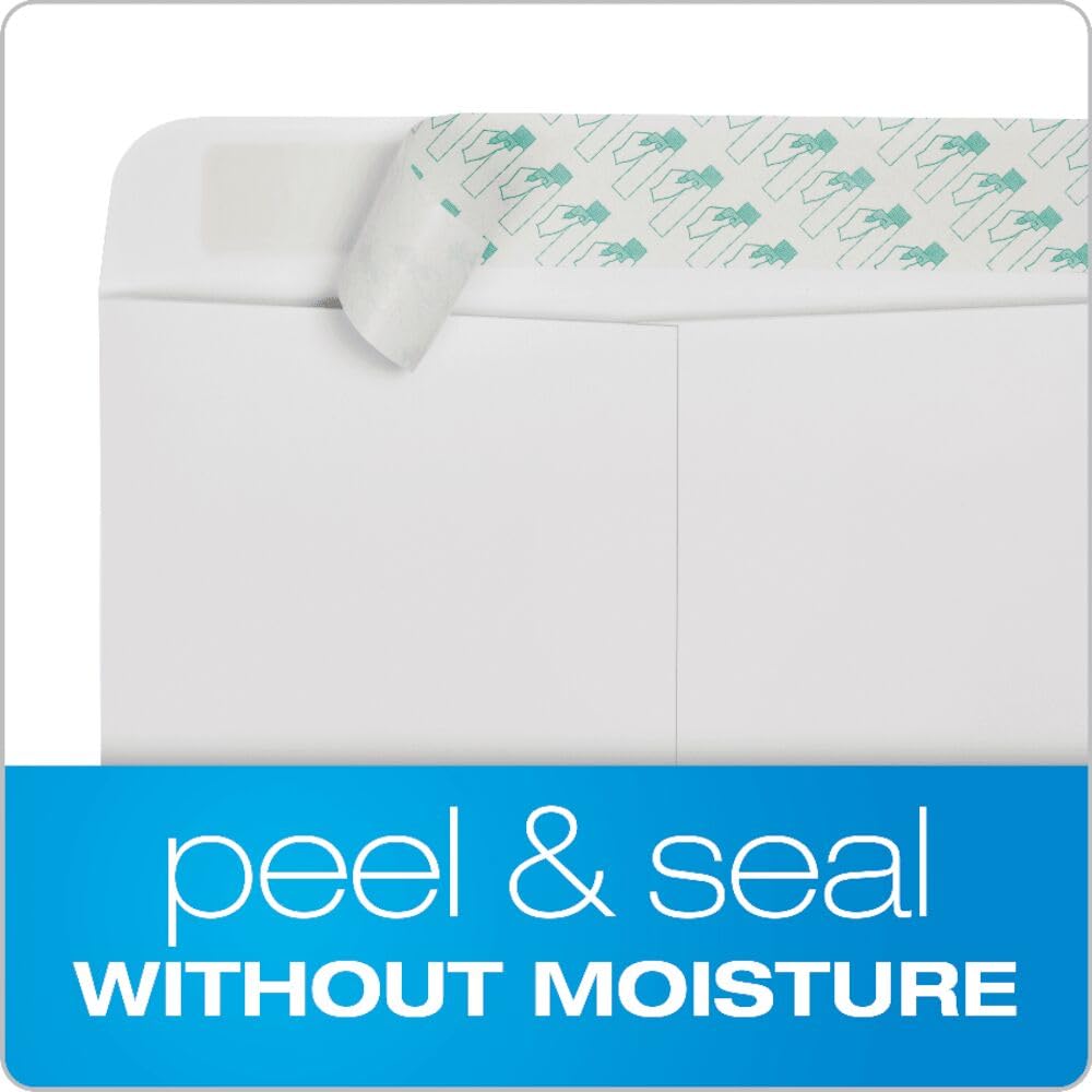 Quality Park Envelopes, Catalog 9" x 12" White, Self-Seal Closure, 28 lb. White Wove, Ideal for Mailing, Organizing, and Storage, Box of 100 (44582)