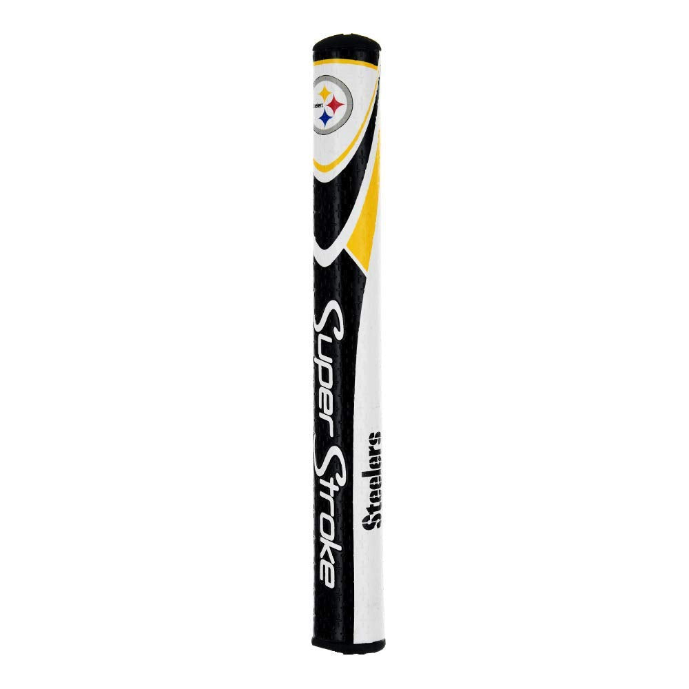 SuperStroke NFL Golf Putter Grip, Pittsburgh Steelers (Mid Slim™ 2.0) | Cross-Traction Surface Texture and Oversized Profile | Even Grip Pressure for a More Consistent Stroke | Non-Slip Grip