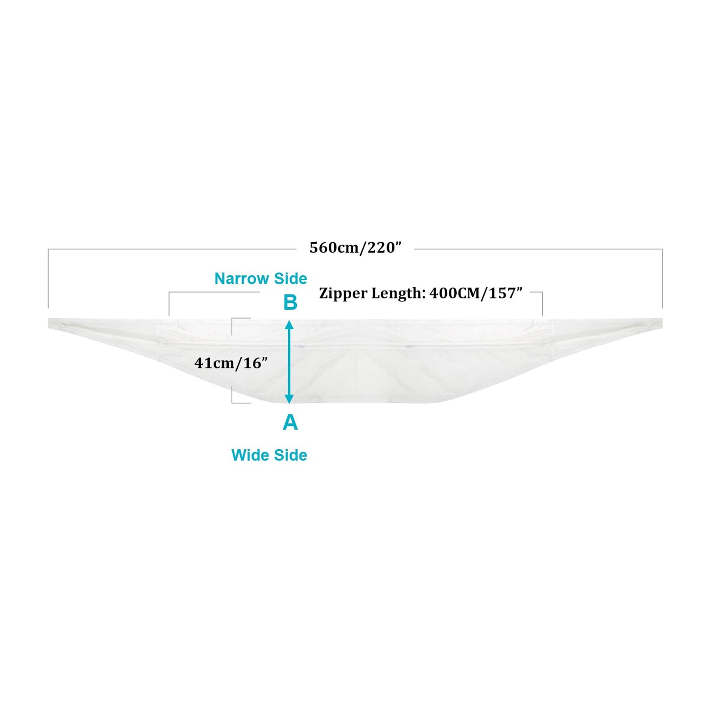 HOOMEE 560CM|220” Universal Window Seal for Portable Air Conditioner