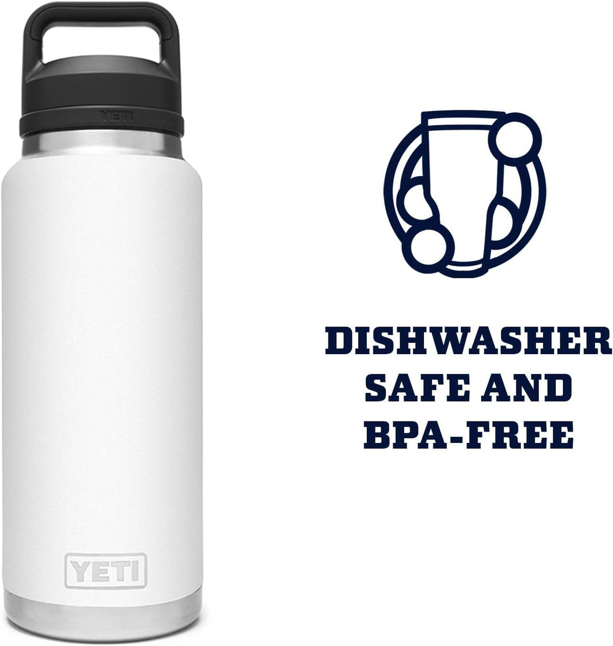 YETI Rambler 36 oz Bottle, Leakproof, Vacuum Insulated, Stainless Steel with Chug Cap, Blue Camo