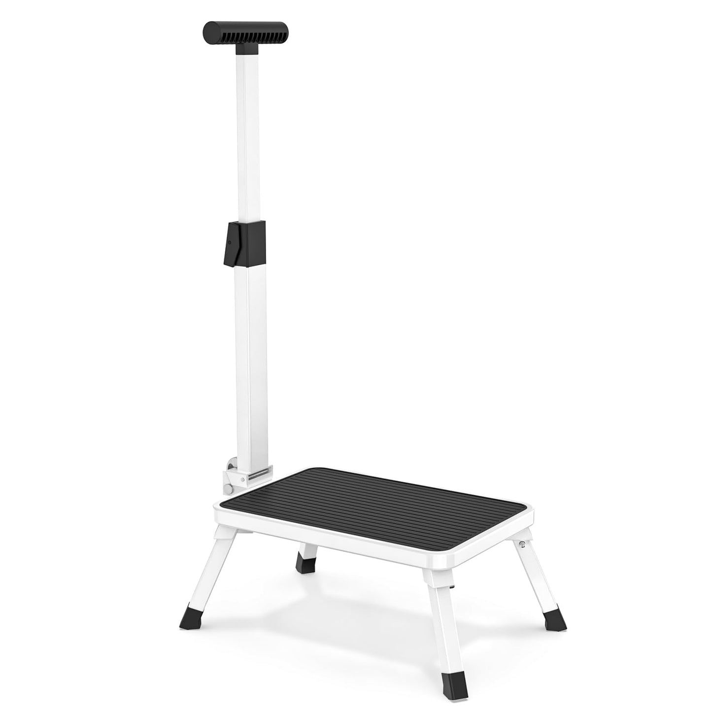 Foldable Step Stool with Handle, Portable Stepping Stool with Anti-Slip Design Medical Step Stool for Elderly, Senior and Kids in Home, Kitchen, Bathroom, Bedroom, 330 Lbs Capacity