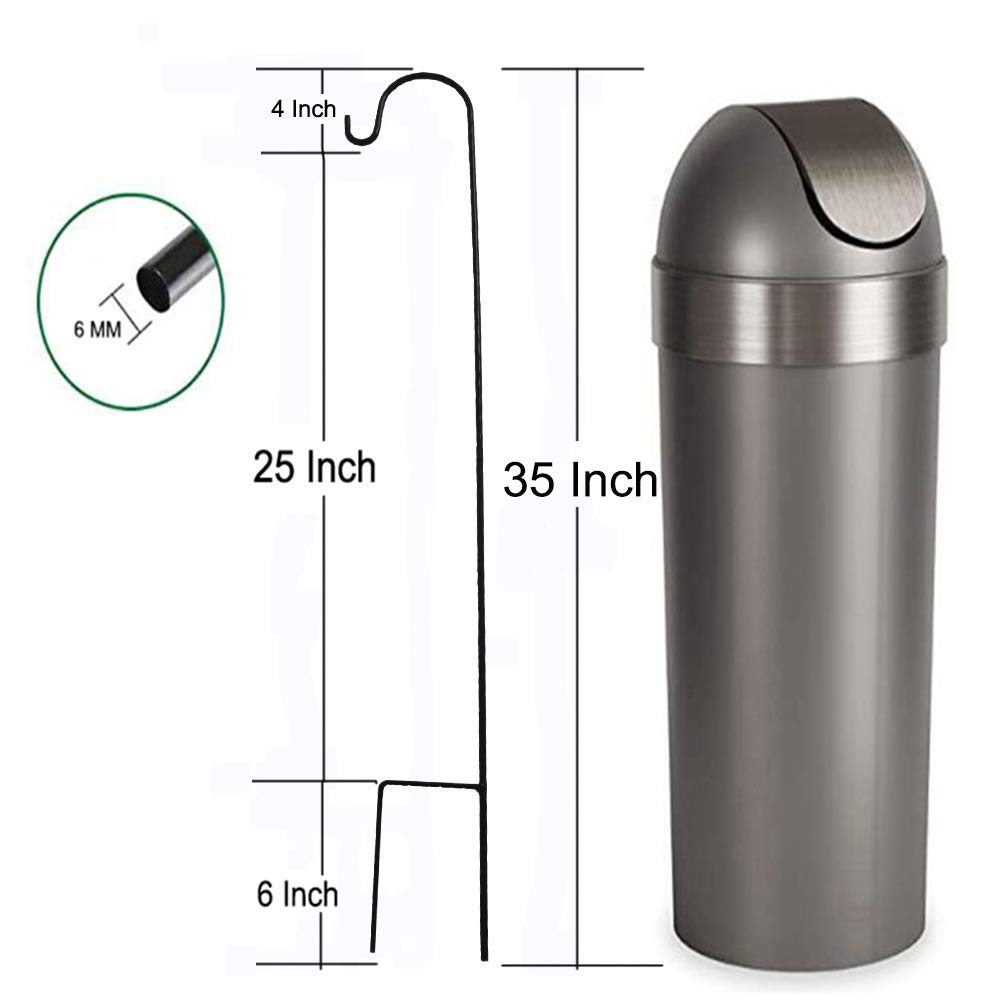 OYYQ 35 Inch Shepherd's Hooks, One Piece Solid Stainless Steel for Hanging Solar Lights, Bird Feeders, Mason Jars, Flower Basket, Christmas Lights, Lanterns and Wedding Decor(Pack of 10)