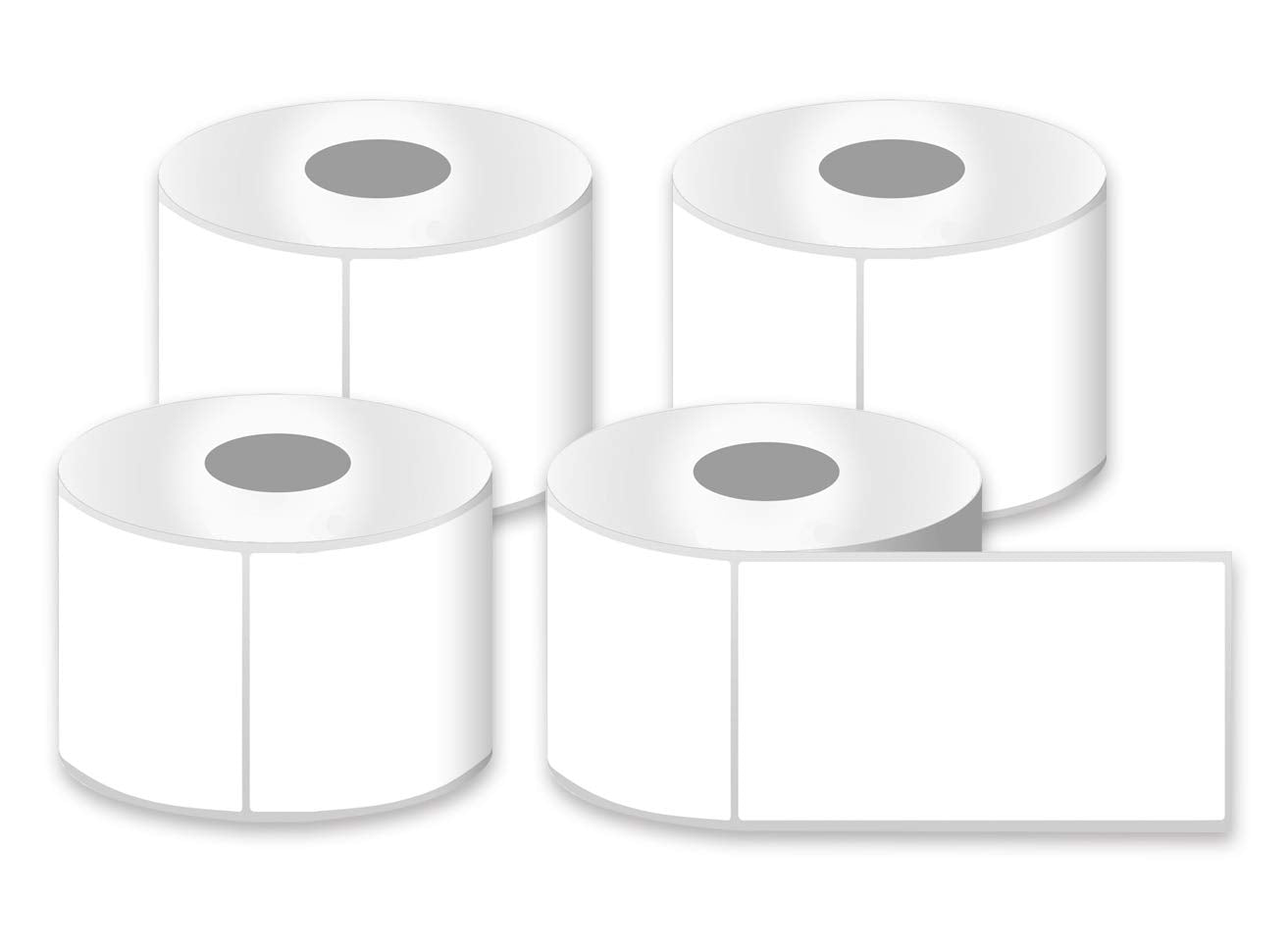 4Roll - LabelX 4" x 6" Direct Thermal Perforated & Compatible with Zebra & Rollo Label Printer [4Rolls, 250/roll]