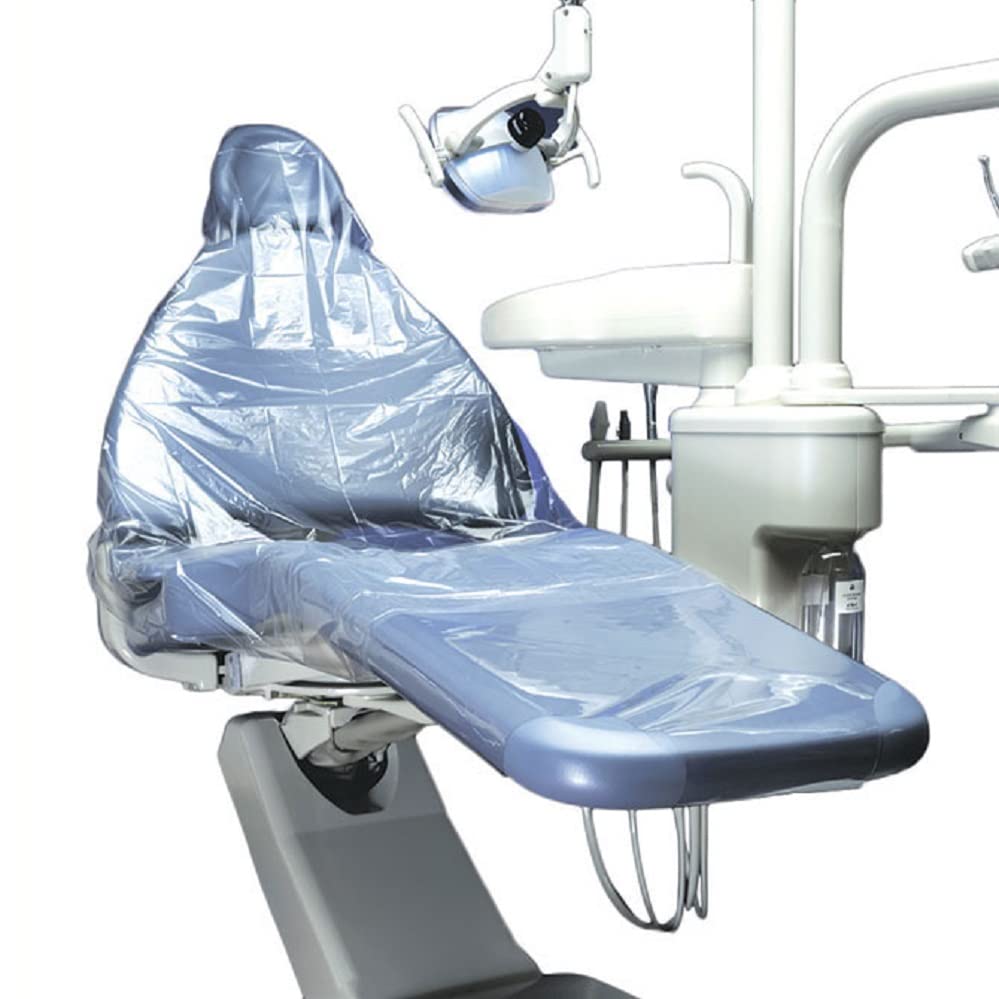 Pruvade Dental Full Chair Covers - 29" X 80" |Box of 125| Disposable Clear Plastic Sleeve Protectors, Waterproof Plastic Cover Sleeves for Dental Chair, Seat, Headrest, Tattoo Chair and Hydraulic Bed