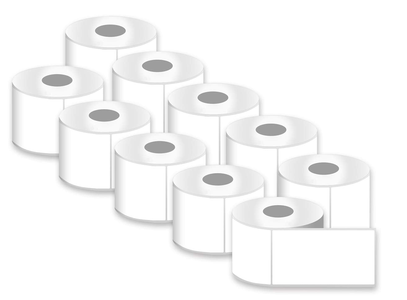 Labelx 10Roll - LabelX 4 inch x 6 inch Direct Thermal Perforated & Compatible with Zebra & Rollo Label Printer [10Rolls, 250/roll]