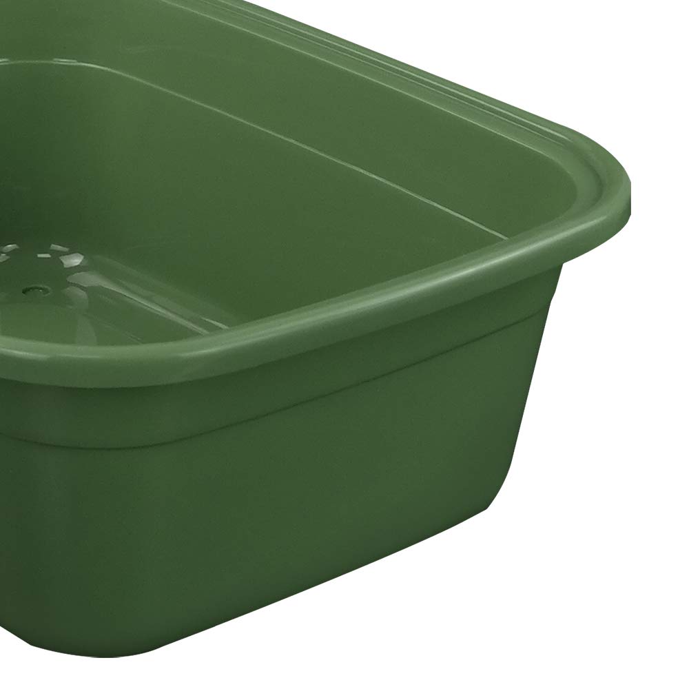 Gloreen 18 Quart Wash Basins, Large Plastic Rectangular Dish Pan Tub, 3 Packs