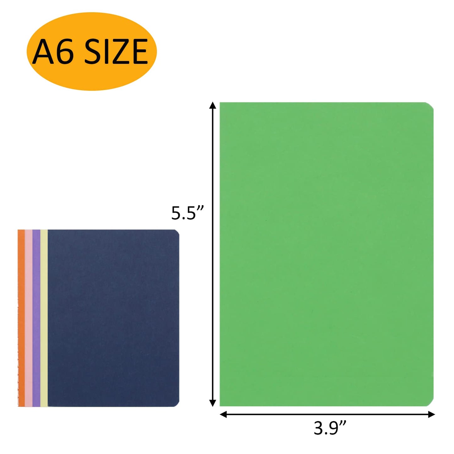 48 Pack Blank Notebook Journals Bulk, Mini Blank Notebook A6 Small Pocket Notebook Subject Notebook for Kids, Student, School by zmybcpack (A6 Size, 3.9” x 5.5", 64 Blank Pages/32 Sheets)