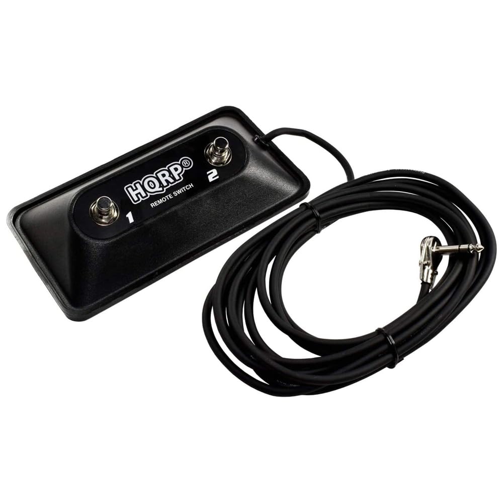 HQRP Multi-purpose 2-Button Guitar Amp Footswitch compatible with Peavey 03022910 03008010 03330850 Replacement fits TransTube Bandit DeltaBlues Supreme Head Ecoustic 112 Mark VIII amps
