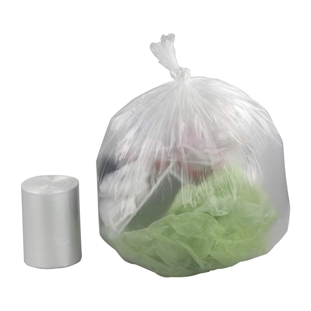 Yarebest 13 Gallon Kitchen Garbage Bag, Clear Trash Bags, 180 Bags/2 Rolls
