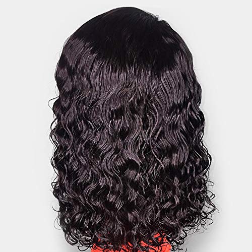 Forawme 130% Density Pre Plucked Lace Front Bob Wigs Human Hair For Women 12 Inch Wet and Wavy 1B Black Middle Size Cap Glueless Lace Wig Supplier (13X6 Frontal Lace)