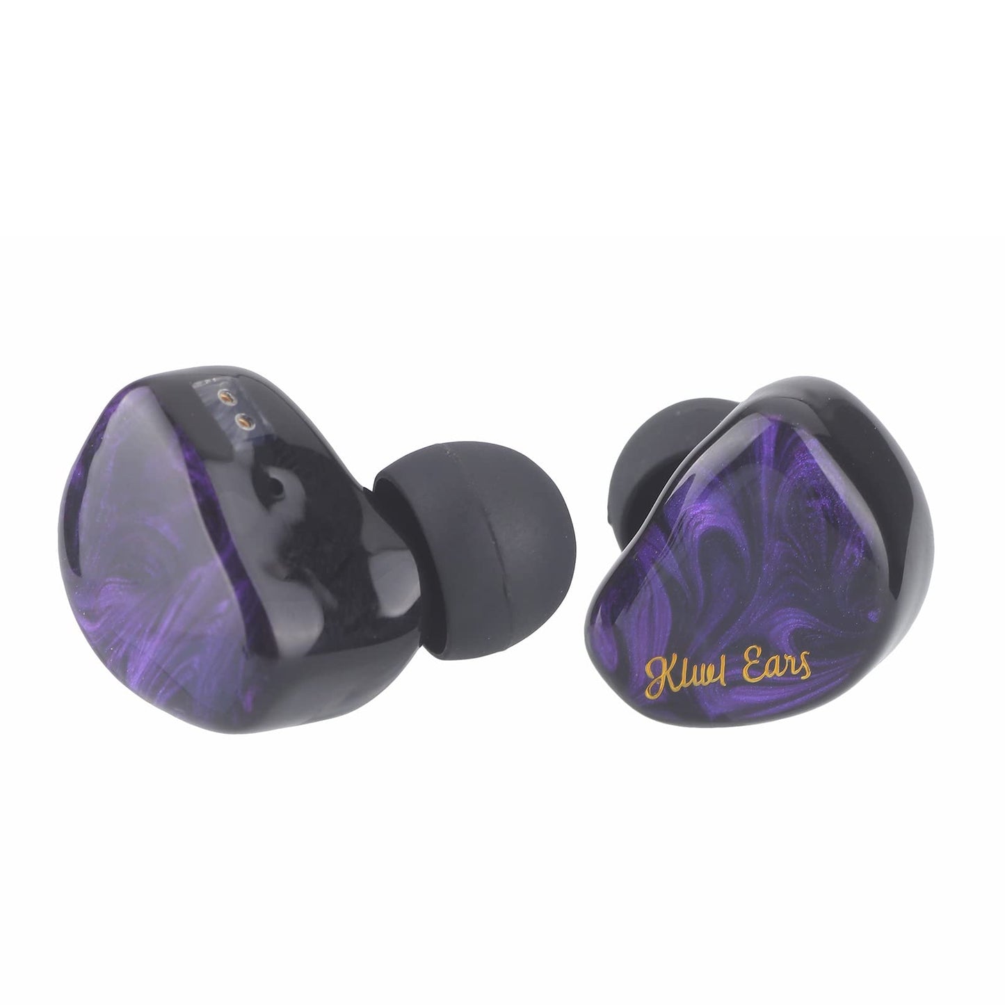 Linsoul Kiwi Ears Cadenza 10mm Beryllium Dynamic Driver IEM 3D Printed with Detachable Interchangeable Plug 0.78 2pin 3.5mm IEM Cable for Musician Audiophile (Purple)