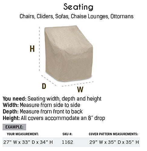 Protective Covers Weatherproof 2 Seat Glider Cover, Tan