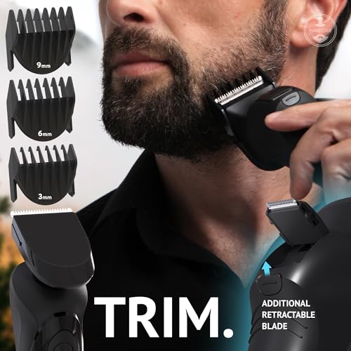 7-in-1 Electric Razor for Men in a case - Shaver with Floating 8 Contouring Technology and IQ Cleaning Sensor