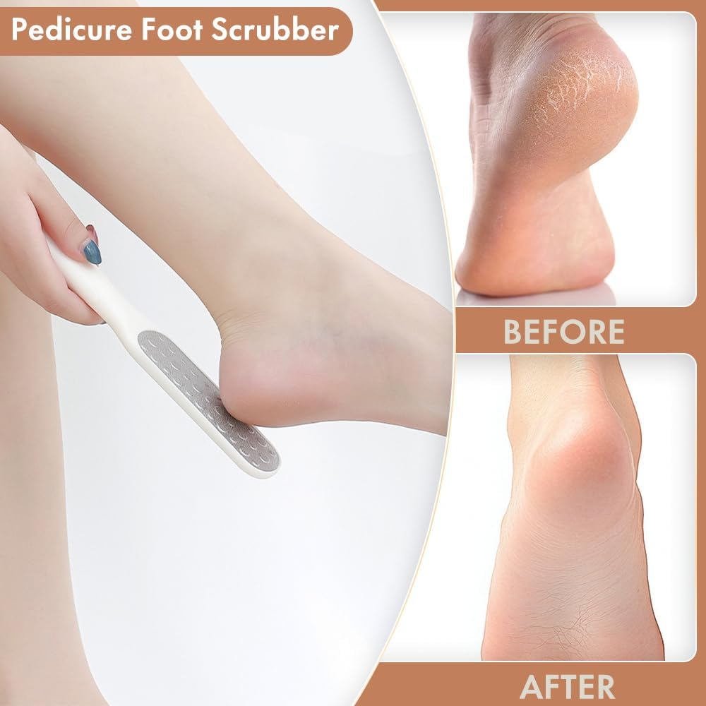 Beinilai Collapsible Foot Bath Kit, Foot Soaking Tub with Handle and Massage Acupoint, Tea Tree Oil Foot Soak with Epsom Salt, and Pedicure Feet File