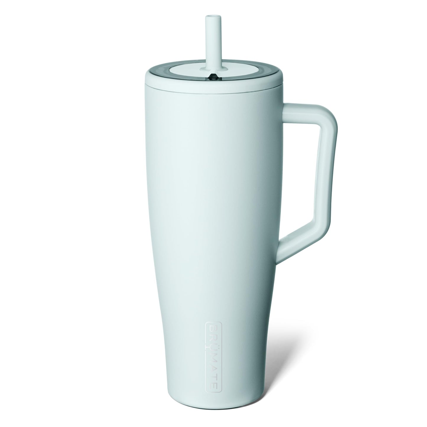 BrüMate Era 40 oz Tumbler with Handle and Straw | 100% Leakproof Insulated Tumbler with Lid and Flexible SoftSip Straw | Made of Stainless Steel | Cup Holder Friendly Base | 40oz (Blue Agave)