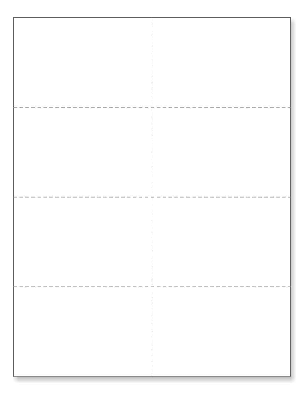 NextDayLabels - Blank Perforated Printable Cardstock, 8 Cards per Sheet, 100# tag - for laser and inkjet printer, 4-1/4" x 2-3/4" Each Card - 800 Cards - Made in the USA