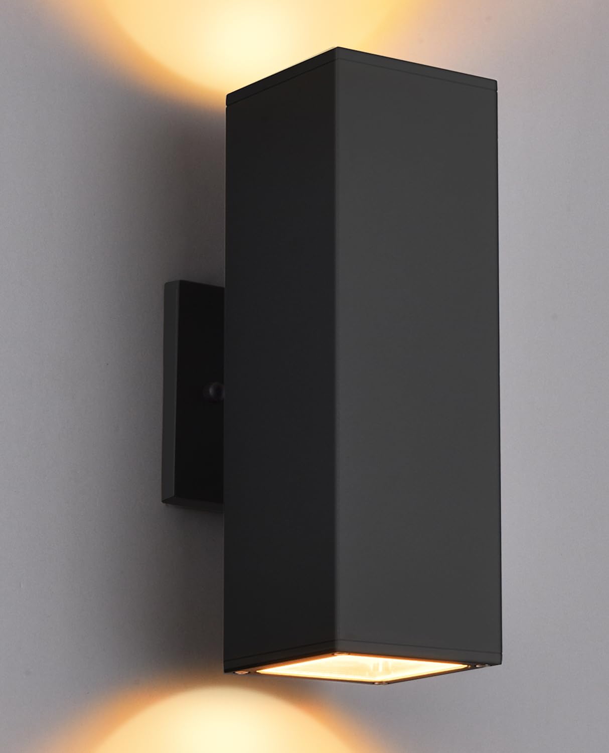 Outdoor Wall Light, Waterproof Outdoor Light Fixture Wall Mount Porch Lights Aluminum Exterior Light Fixtures Up Down Wall Lamp Sconce, Black