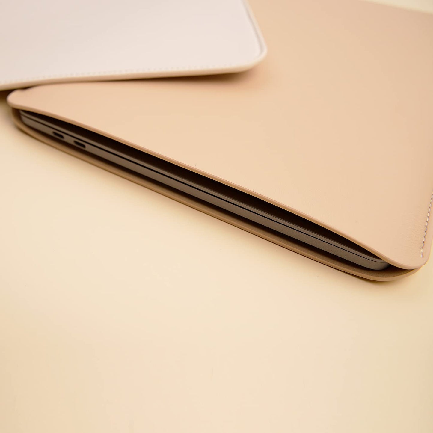 Benfan Laptop Sleeve 15.3 Inch Compatible with 2024 New 15 MacBook Air A3114 A2941 Color Beige